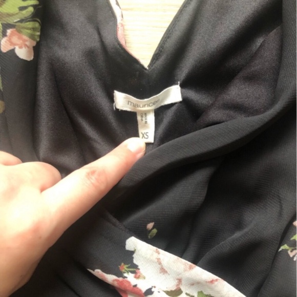 Maurices Black and Pink Floral Maxi Dress - Picture 5 of 7